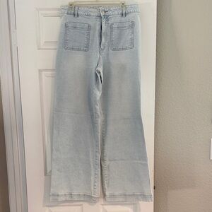 Z Supply Light Wash Wide-Leg Jeans